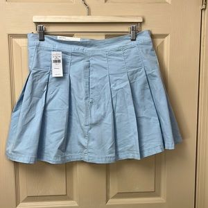 American Eagle blue super hi-rise & stretch pleated mini skirt NWT, sz 12